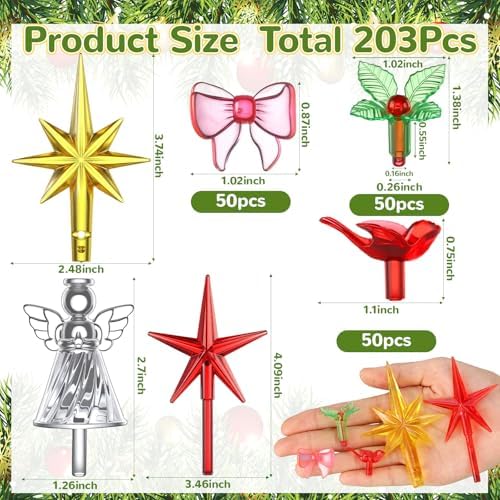 Soulchen 203 Pcs Ceramic Christmas Tree Replacement Lights - Image 2