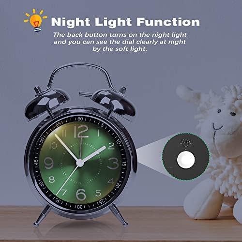 AYRELY?? Super Loud Alarm Clock for Heavy Sleepers Adults, Metal 4.5 Inches - Image 5