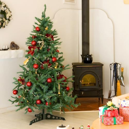 BESPORTBLE Christmas Tree Stand Plastic Folding Christmas Tree Base Artificial Base Stand 1Pc (Green) - Image 6