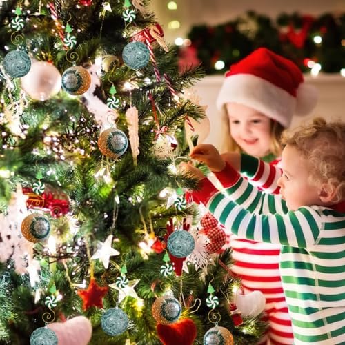 12 Pcs Christmas Ornament Hooks for Hanging Decorations, Candy Xmas Tree Bead Wire Hangers Tree Decorating Hangers Decor for Christmas Party Decoration (Green) - Image 4