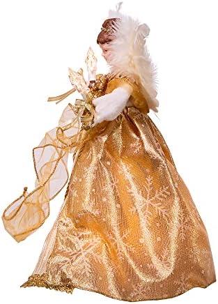 Kurt S. Adler 12-Inch UL 10 Clear Light Gold Angel Treetop, Multicolor - Image 4