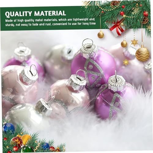 Ornament Caps 100Pcs Secure Metal Christmas Ornament Hooks Replacement Hangers for Christmas Tree, Porcelain, Ceramic or Glass Decoration, 20mm, Golden - Image 6