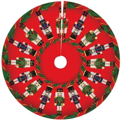 36 Inch Christmas Tree Skirt, Marching Nutcrackers Theme - Image 3