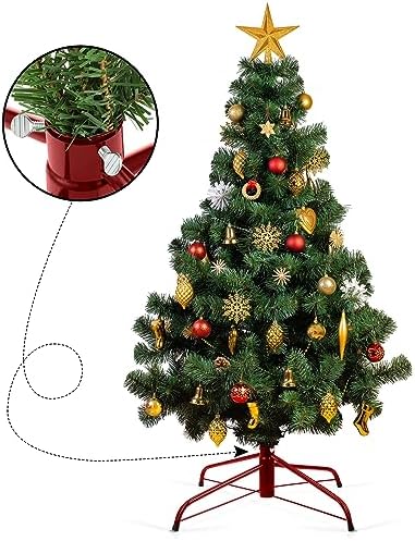 Hotop 2 Pcs 24"&16" Large Christmas Tree Stand Artificial Base,Red - Image 5