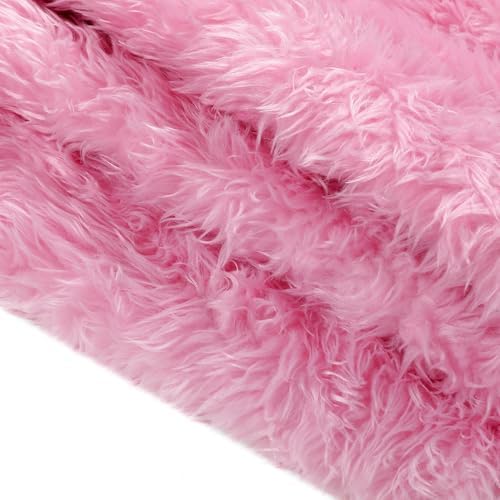 Sattiyrch Faux Fur Christmas Tree Skirt,Pink Xmas Decorations for 5ft Christmas Tree (Pink, 36in) - Image 4