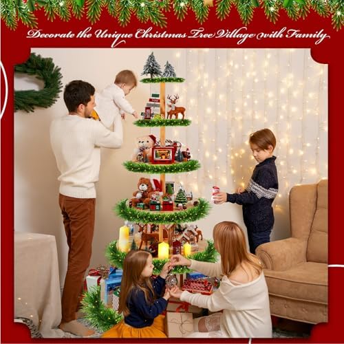 DoubleFill 6 Tier 6 Ft Christmas village Display, Circle - Image 5