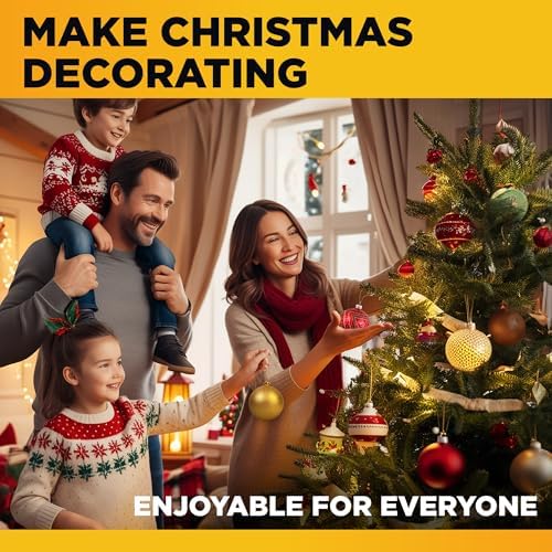 Leafeon 200 pcs Christmas Ornament Hooks - Gold Christmas Ornament Hangers with Snap - Precut Ornament String with Snap for Christmas Tree Decoration - Image 6