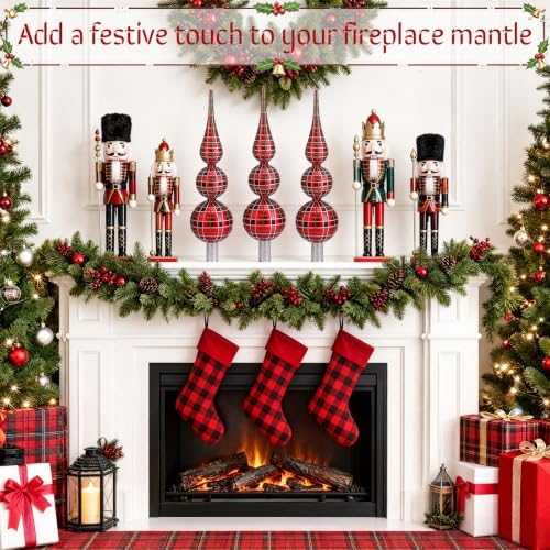 Roowest 13" Vintage Glass Christmas Tree Topper, Mercury Glass Finial - Image 6