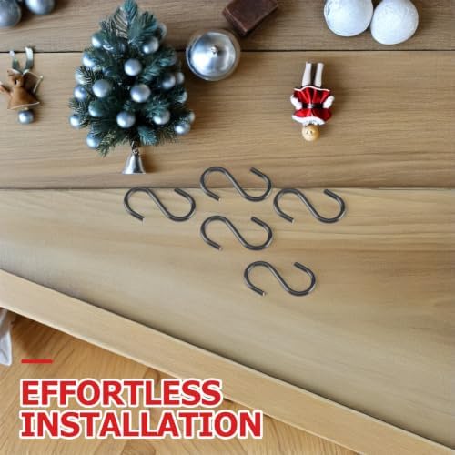 100pcs Mini S Shape Hooks 1/2 Inch Black Wire Ornament Connectors - Image 5