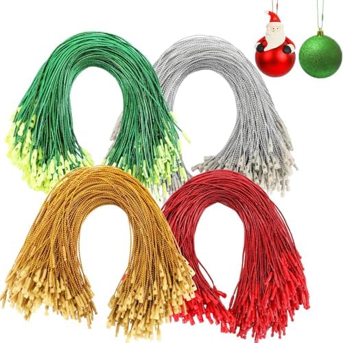 JUNEBRUSHS 600Pcs Christmas Ornament Hooks, Ornament Hangers with Snap by JUNEBRUSHS