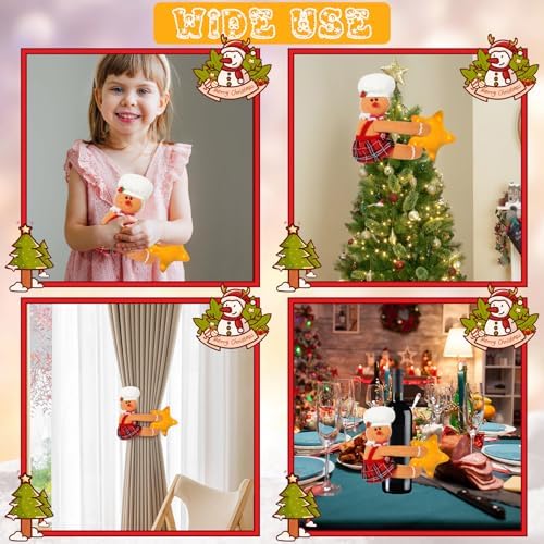 Gingerbread Christmas Tree Topper with Built-in LED Star Lights Xmas Decorations Funny Treetop Hugger Home D??cor - Image 6