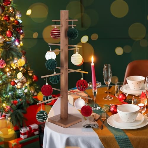 32 Inch Christmas Ornament Display Tree Centerpieces for Tables Ornament Tree Stand Holder Tabletop Artificial Tree for Wedding Anniversary Birthday Farmhouse Party Home Decor - Image 5