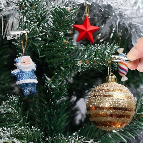 DOITOOL 50Pcs Christmas Ornament Clips Iron Metal Alligator Clips Crocodile Christmas Baubles Hooks Hanger for Christmas Tree Decoration - Image 3