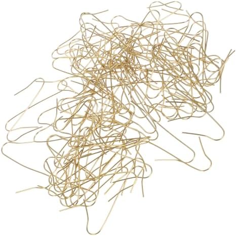 300pcs Christmas Decoration Hooks for Ornaments and Baubles, Mini Metal Wire S Hangers with Polished Golden Iron Finish, Tool-Free Installation and Scratch Prevention, by BUGUUYO