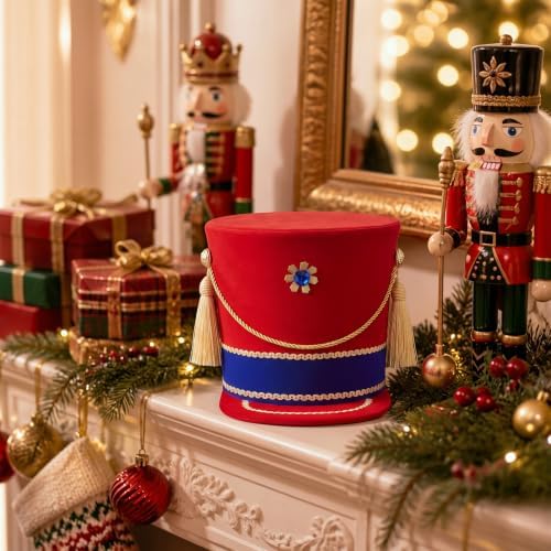 Gejoy Christmas Nutcracker Hat Tree Topper Xmas Tree Ornament Decoration - Image 5