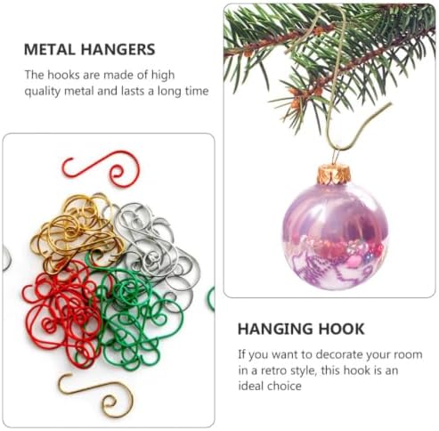 SEWACC 90pcs Metal Christmas Wreath Hanging Hooks for Ornaments, Retro Style Simple Hooks for Organizing and Hanging Decorations, Suitable for Wall or Bathroom Seasonal Color - Image 6