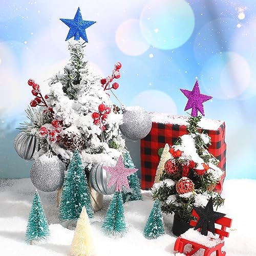 Hanaive Christmas Tree Topper Mini Star Small,Pink,2.36 Inch,Glitter - Image 6