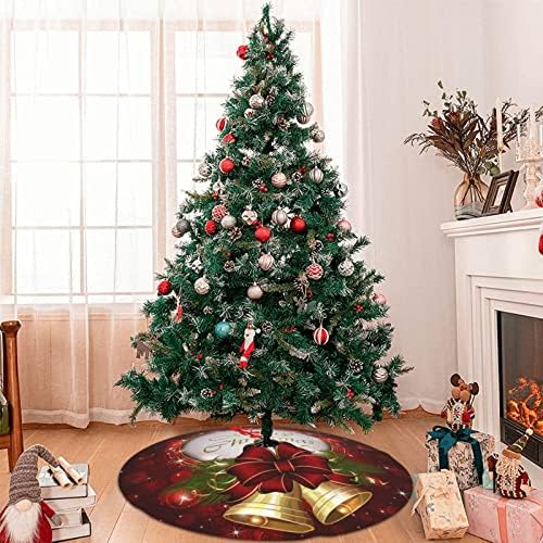 Christmas Tree Skirt Merry Christmas Bell Snowflake 48 Inch for Xmas New Year Nightmare Before Christmas Decorations Lobby Home - Image 6