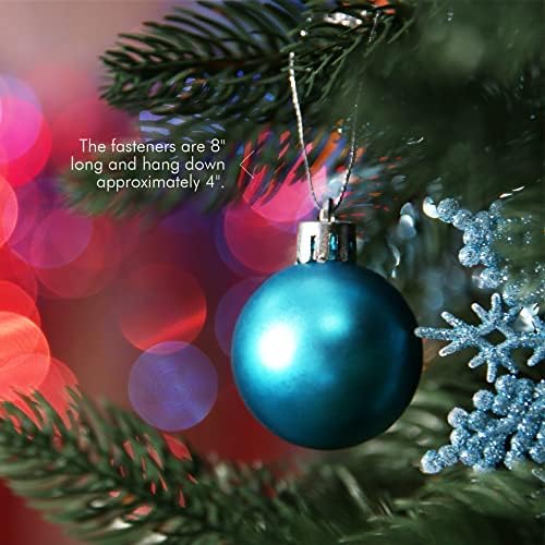 Christmas Tree Ornament String Hooks - Silver Easy Snap Ribbon 200 Pk - Image 4