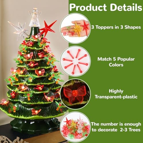 Soulchen 203 Pcs Ceramic Christmas Tree Replacement Lights - Image 3