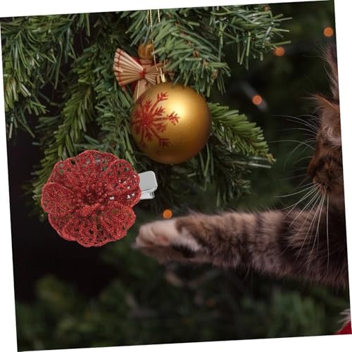100pcs Christmas Flower Decoration Clips Versatile Alligator Clamps for Wreaths Tree Ornaments Crafts Lightweight Clips for DIY Holiday Decor - Image 5