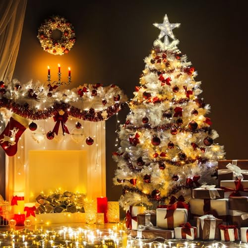 DULEFUN 11.8?€??€? Silvery Christmas Tree Topper Star Treetop with 20 LED - Image 4