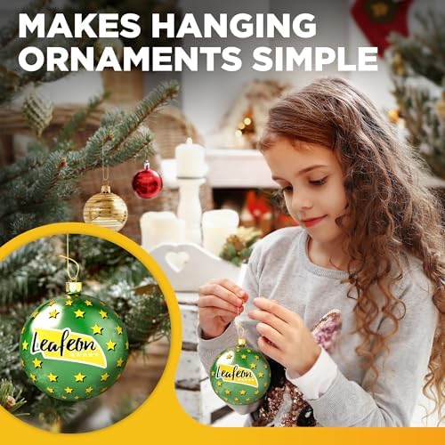 Leafeon Christmas Ornament Hooks - Christmas Ornament Hangers - Perfect Xmas Ornament Hangers for Tree Decoration 50 Pack Gold - Image 4