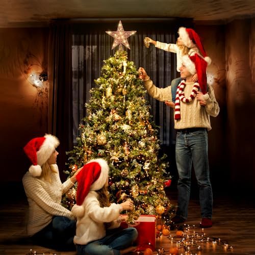 11.8?€??€? Christmas Tree Topper Rose Gold Star Treetop Toppers with 20 Lights - Image 4