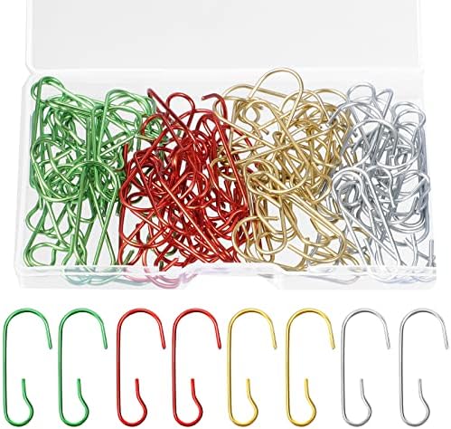 Hotop 120 Pcs Halloween Ornament Hooks Gold Silver Red Green Hanger by HOTOP