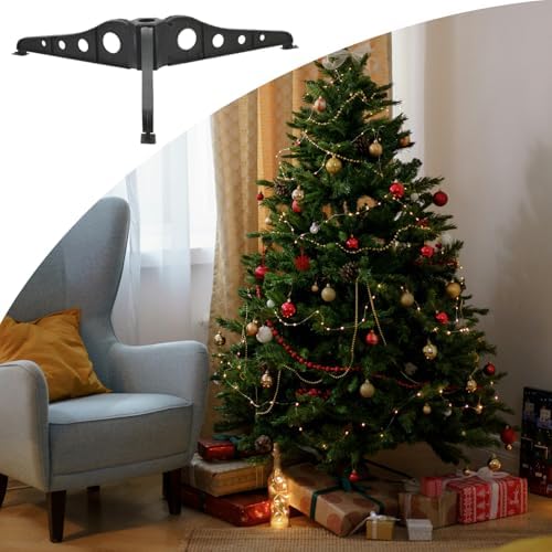 LIOOBO Christmas Tree Stand: 0.74 in Hole 9Inch Plastic Replacement Xmas Tree Base, Christmas Decoration Base - Image 4