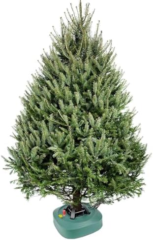 HarcoHome Christmas Tree Stand for Live Trees 4-7.5ft - Setup-Free Tree Base with Water Reservoir, Fast Clamp & Foot Pedal for Real Trees, Green - Image 2