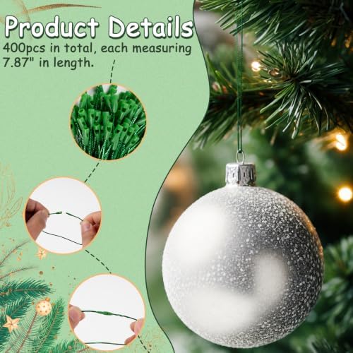 Christmas Tree Ornament String Hanger Precut Ribbon Hook with Snap Fastener - Image 4