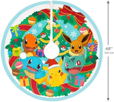 Hallmark Keepsake 48" Christmas Tree Skirt (Pokémon Holiday) - Image 2