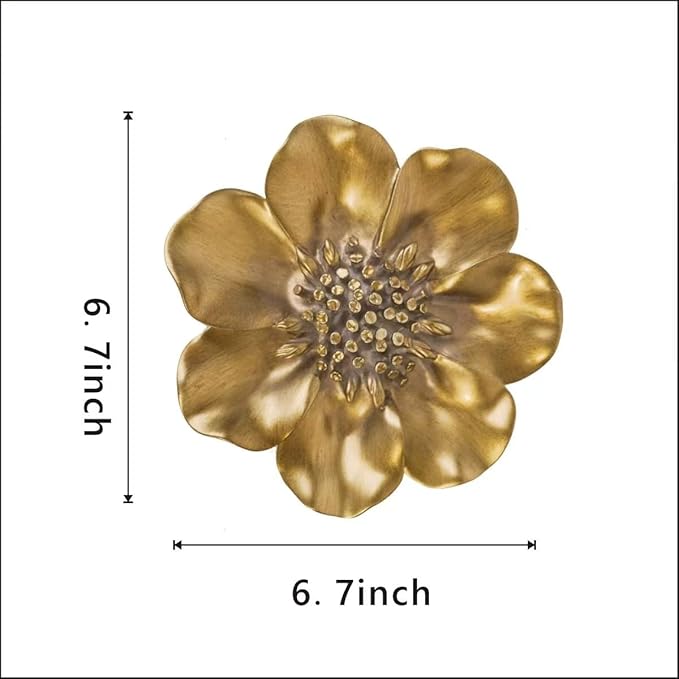 S-MANTIS Vintage Wall Sculpture,Antique Pediment,Hallway Wall Art,Hand Painted Flower Wall Decoration Accent Artworks for Indoor Kitchen Bedroom Living Room Office Outdoor Garden Patio (Bronze)