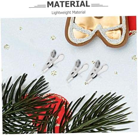 100pcs Christmas Ornament Clips: Iron Mini Alligator Clips for Christmas Flowers - Fish Mouth Clamps for Wreath Tree Decorations Holiday DIY Crafts - Image 3