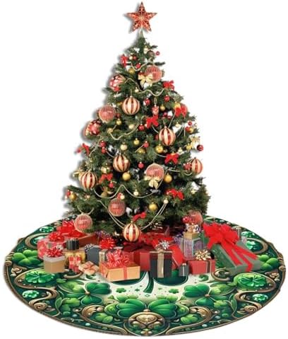 St. Patrick's Day Tree Skirt Christmas Tree Ornaments Tree Skirt for Christmas Decoration 30" - Image 4