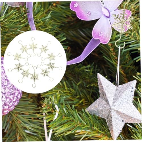 10pcs Christmas Snowflake Hooks for Mantel Stocking Holders for Fireplace for Hanging Ornaments Lights Wreaths and Holiday Decorations - Image 5