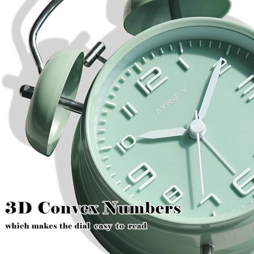 AYRELY?? Super Loud Alarm Clock for Heavy Sleepers Adults, Metal 4.5 Inches - Image 4