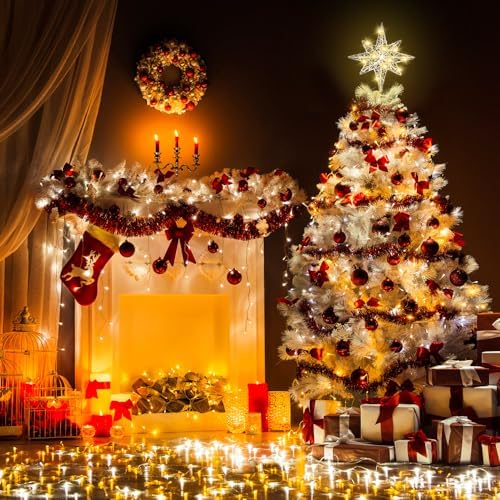 Christmas Tree Topper 13.5?€? Silvery Star Tree Toppers with 20 LED Lights - Image 4