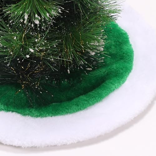 Christmas Tree Skirt White Pink Red Plush Christmas Tree Skit Jacquard Snowflake Xmas Holiday Decoration Ornament for Merry Christmas Party Christmas Tree Decoration - Image 4