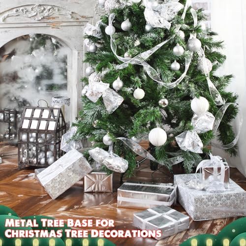 Roowest Folding Christmas Tree Stand Artificial Xmas Tree Base Holder Replacement Metal Tree Base for Artificial Christmas Tree(Green, 20 Inch) - Image 5