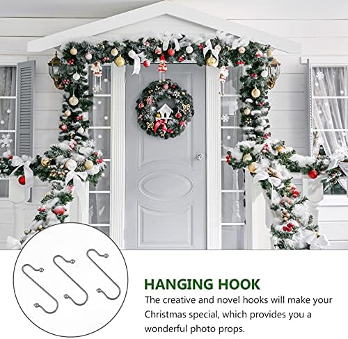 50pcs Metal Hangers for Christmas Decorations Multi-Functional Xmas Hanging Hooks for Ornaments Baubles and Floral Arrangements Punch Space-Saving Shape - Image 6