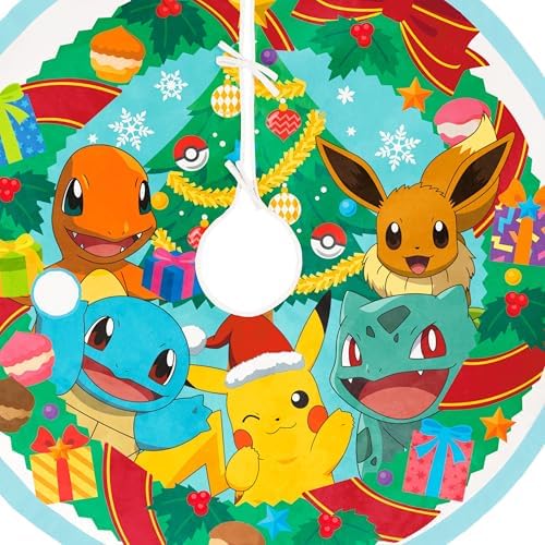 Hallmark Keepsake 48" Christmas Tree Skirt (Pokémon Holiday) - Image 3