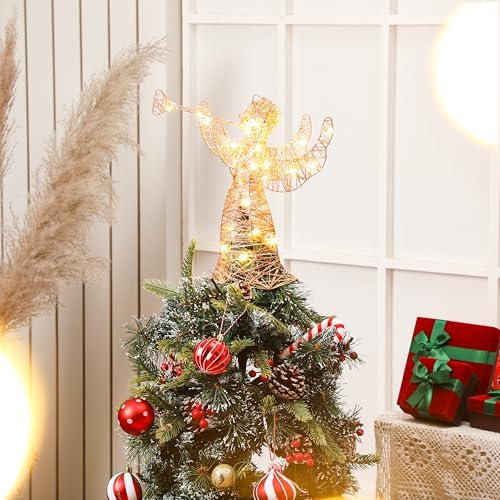 12 Inch Gold Glitter, Angel Christmas Tree Topper - Image 4