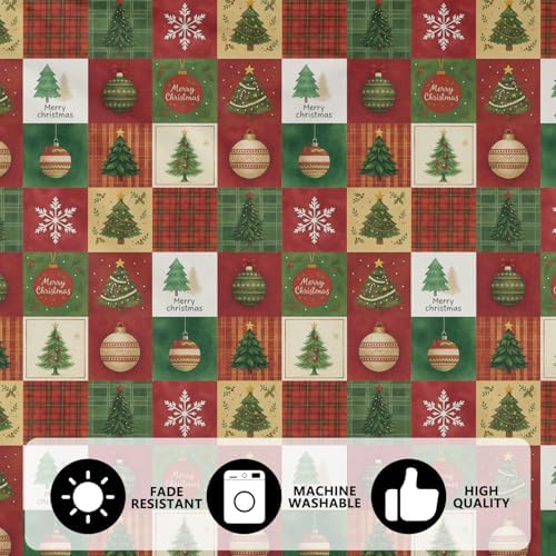 Christmas Tree Skirt 36 Inch, Red Christmas Tree Skirt Snowflake Ball Funny Xmas Decor Seasonal Winter Holiday Indoor Home Party Decorations - Image 5
