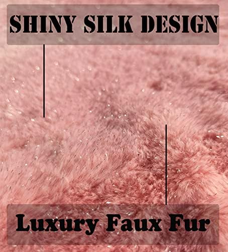 48 Inch Christmas Tree Skirt Faux Fur Pink Bright Silk Shiny Decoration for Christmas Tree Plush Merry Christmas Decorations Decor - Image 4