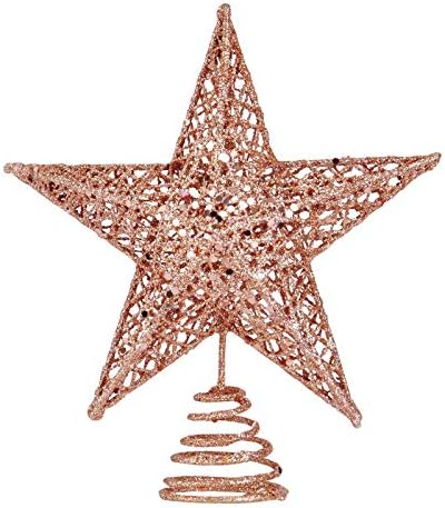 BinaryABC Iron Christmas Tree Star Topper,20cm Glittering Tree Topper by BinaryABC