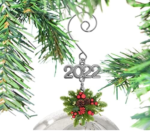 BANBERRY DESIGNS Christmas Ornament Hooks Dated 2022 - Set of 12 - Silver S-Hooks with Lobster Claw - DIY Personalized Ornament Accessory - Class of 2022 - Image 5
