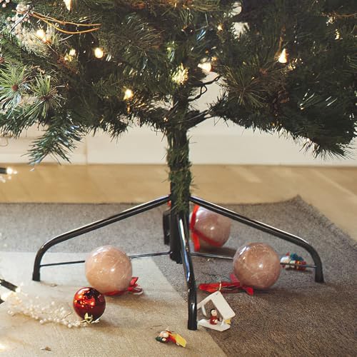 BESTYASH 45cm Christmas Tree Stand Christmas Decoration 4 Foot Artificial Tree Folding Metal Iron Holder Base Bracket (Blackish Green) - Image 2