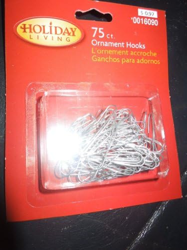 Silver Ornament Hooks Medium Size 75 Per Package. by Unknown